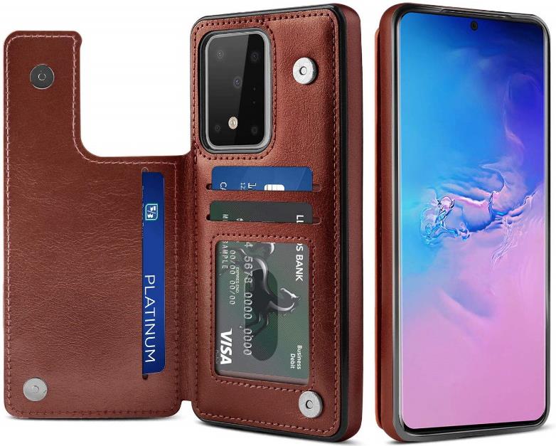 Venoro PU Leather Wallet Case for Galaxy S20 Ultra