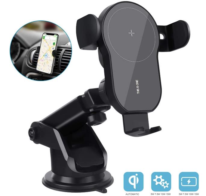 LOJIA 15W Fast QI Wireless Car Charger Mount