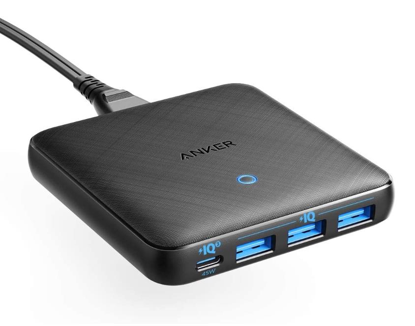 Anker 65W 4 Port PIQ 3.0 & GaN Fast Charger Adapter