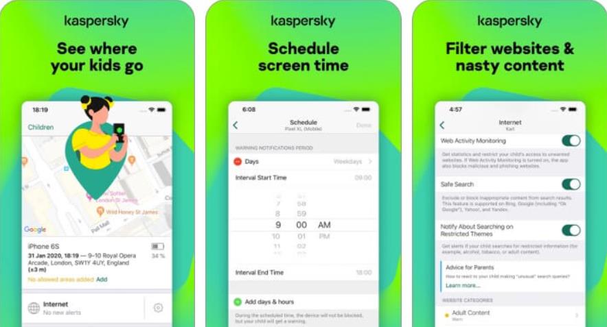 iPad Parental Control App Kaspersky