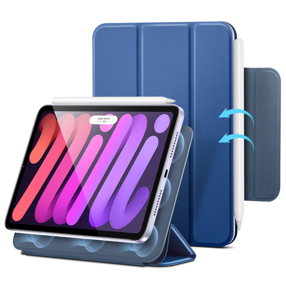 ipad mini 7 case with pencil holder blue